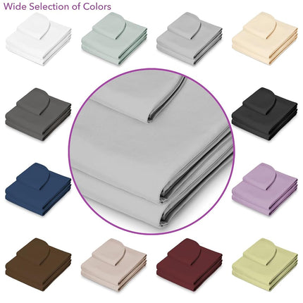 Saloniture 3-Piece Microfiber Massage Table Sheet Set - Premium Facial Bed Cover - Includes Flat and Fitted Sheets with Face Cradle Cover - Light Gray