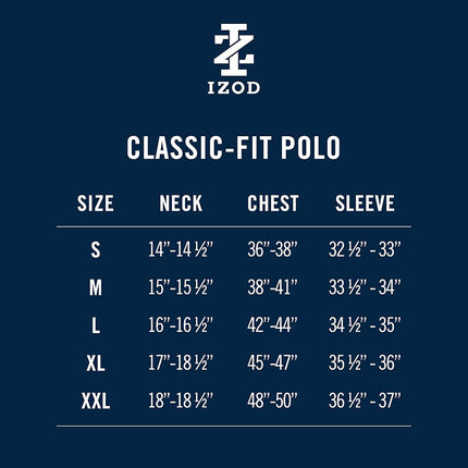 Izod Men's Short Sleeve Interlock Polo Shirt, Legion Blue Solid, Small