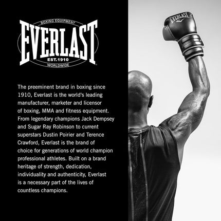 Everlast Powerlock 2R 12oz Boxing Gloves (Black), Muay Thai, Men, Women