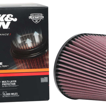 K&N Air Filter Universal Oval/Conical 100 mm Flang