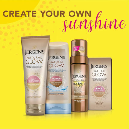 Natural Glow, Wet Skin Moisturizer, Medium to Deep Skin Tones, 7.5 fl oz (221 ml), Jergens