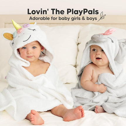 KeaBabies Organic Baby Towel with Hood for Girls, Boys, Soft (Ella)
