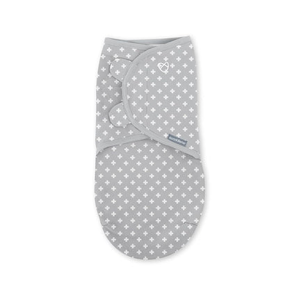SwaddleMe by Ingenuity Original Swaddle, 100% Cotton, Improves Sleep & Calms Startle Reflex, 0-3 Months, 1.0 TOG, 3-Pack, Baby Swaddle Blanket - Criss Cross