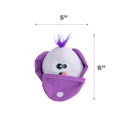 Outward Hound Nina Ottosson Hide N' Find Interactive Plush Dog Puzzle, Dog Enrichment Toys, Plush, Durable Dog Toy, Cauliflower, Purple