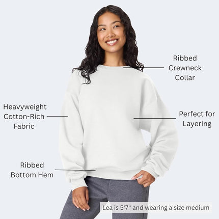 Hanes Men's Ultimate Cotton Sweatshirt, White, XXL