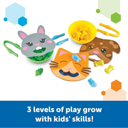 Learning Resources Fine Motor Feeding Friends, Toys for 3 Year Old Boys and Girls, Montessori, Fine Motor Skills