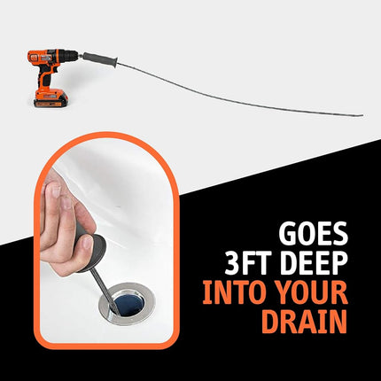 DrainShroom Matte Black Drain Snake, 36 Inch