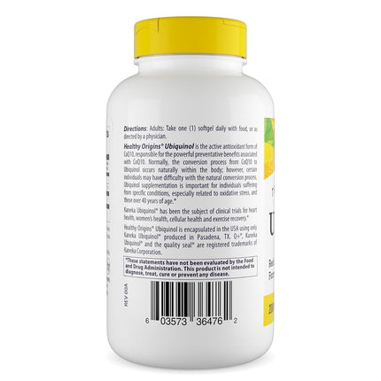 Healthy Origins Ubiquinol Soy Free/Non-GMO Gels, 200 MG, 60 Count