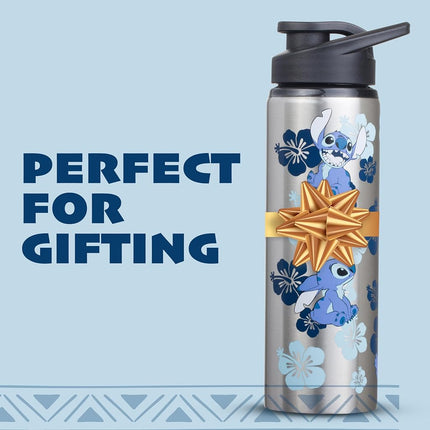Gourde en acier inoxydable à double paroi Silver Buffalo Disney Lilo et Stitch, 740 ml