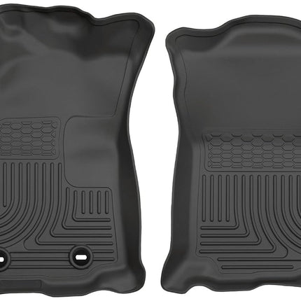 Husky Liners Weatherbeater | Compatible Toyota Tacoma 2016-2017 (Transmission automatique, Double cabine, Cabine allongée), Tapis de sol avant, Noir | 13961