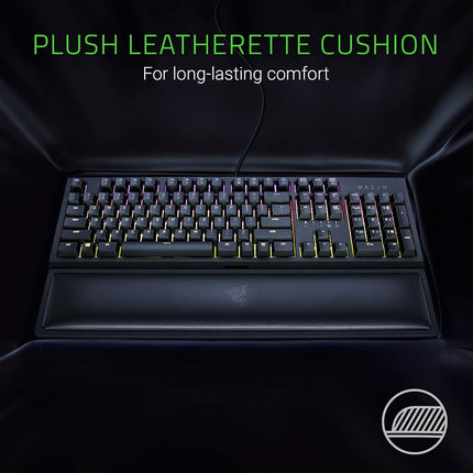 Razer Ergonomic Wrist Rest for Full-Sized Keyboards: Anti-Slip Rubber Base - Angled Incline - Classic Black