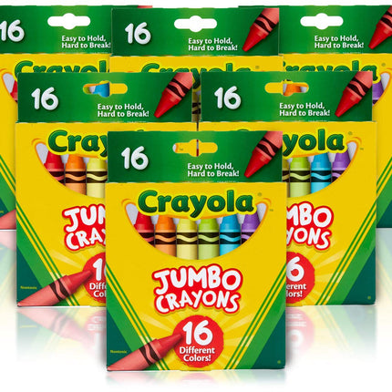 Crayola Jumbo Crayons Bulk, 6 Sets of 16 Large Cra