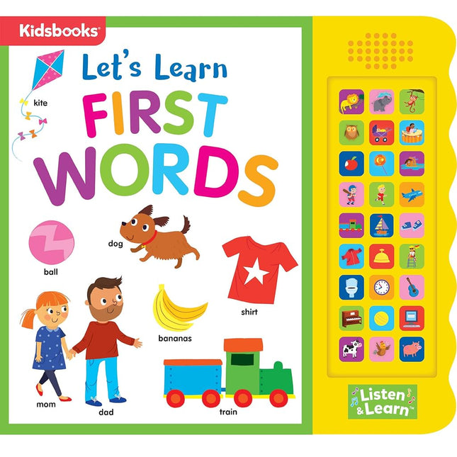 Let's Learn First Words-With 27 Fun Sound Buttons, this Book is the Perfect Introduction to First Words! (Listen & Learn) [Board book] Publishing, Kidsbooks and Meredith, Samantha