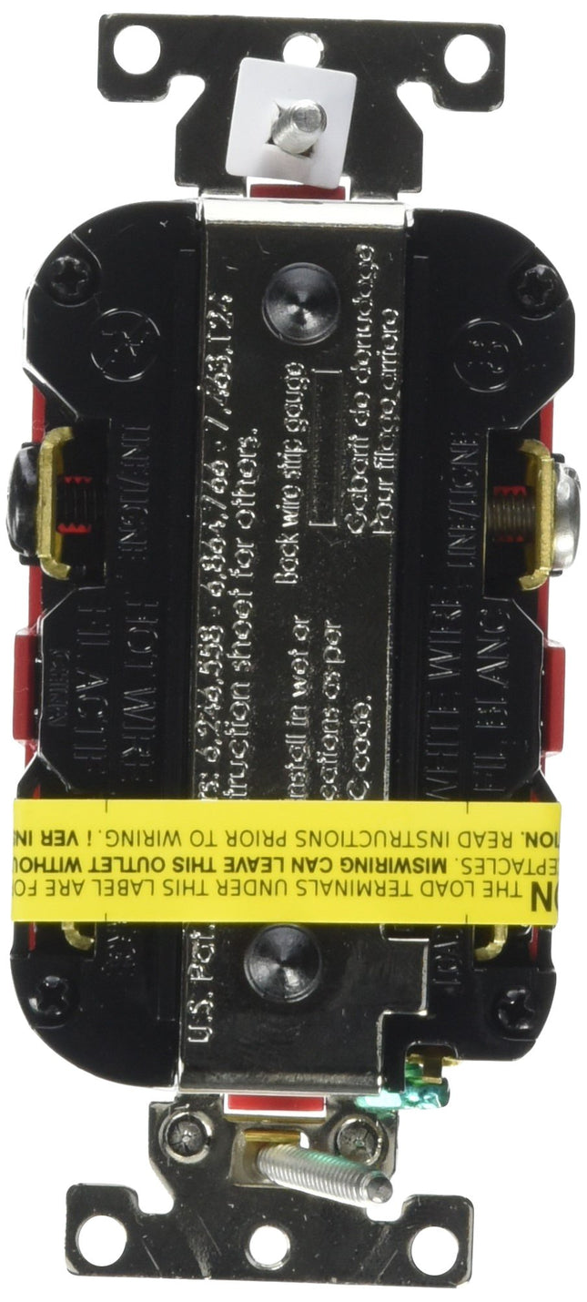 Leviton G5362-WTR 20A-125V Extra-Heavy Duty Industrial Grade Weather/Tamper-Resistant Duplex Self-Test GFCI Receptacle, Red, 20-Amp
