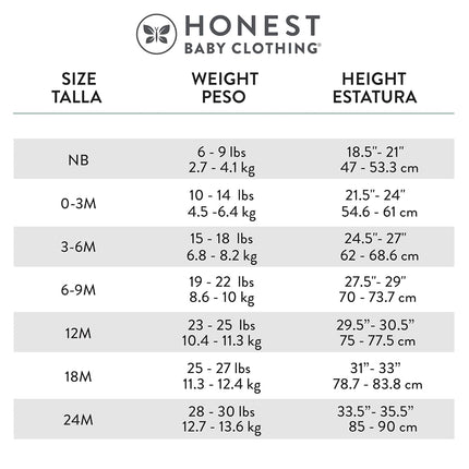 HonestBaby Lotes Múltiples de Peleles Cortos y Vestidos 100% Algodón Orgánico para Bebés, Niños Pequeños, Niñas, Unisex, Rayas Índigo, 0-3 Meses