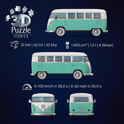 Ravensburger 3D Puzzle Iconics: Volkswagen T1 - Ages 8+