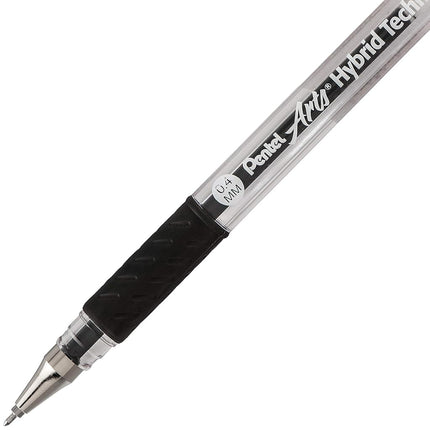 Pentel Arts Hybrid Technica 0.4 mm Pen, Ultra Fine Point, Black Ink, Box of 12 (KN104-A)