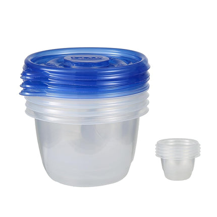 Glad GladWare To Go Lunch Food Storage Containers - Medium Round - Meal Container Holds up to 32 Ounces of Food - Lock Tight Seal, 4 Count