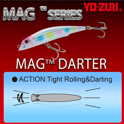 Yo-Zuri Mag Darter Floating Diver Lure, Holographic Pink, 5-Inch