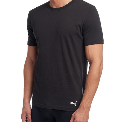 PUMA Men's 3 Pack Crew Neck T-Shirts Undershirt, White/Gray/Black, M