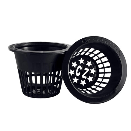 Cz Garden Supply Paniers en filet de 3 pouces à jante large, robustes - Orchidées • Aquaponie • Aquaculture • Hydroponie Mailles fendues pour bocaux Mason à large ouverture Kratky