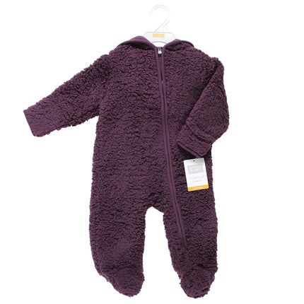 Hudson Baby Grenouillère en polaire unisexe pour bébé, Violet, 0-3 mois