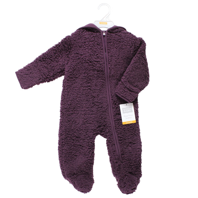 Hudson Baby Pijama y Traje de Juego de Forro Polar Unisex para Bebé, Morado, 3-6 Meses