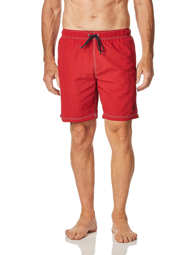 Nautica Men's Solid Quick Dry Classic Logo Swim-Tr