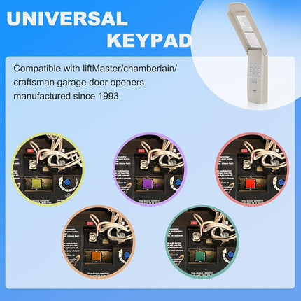 878max for liftmaster Chamberlain Craftsman Door Opener Keypad Universal, 877max 877lm 977lm 377lm 66lm G940EV-P2 CMXZDCG440