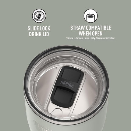 Gobelet isotherme River Rock en acier inoxydable de 24 oz avec couvercle à glissière