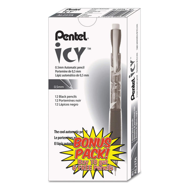 Pentel Automatic Pencils, 0.5mm, Refillable, 24/Pa