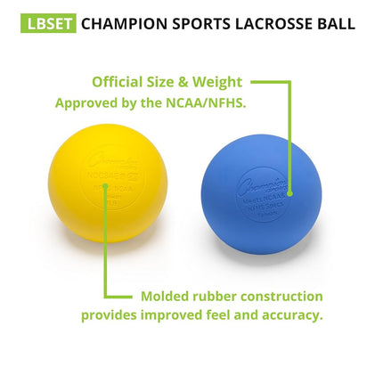 Champion Sports Official Lacrosse Ball Set