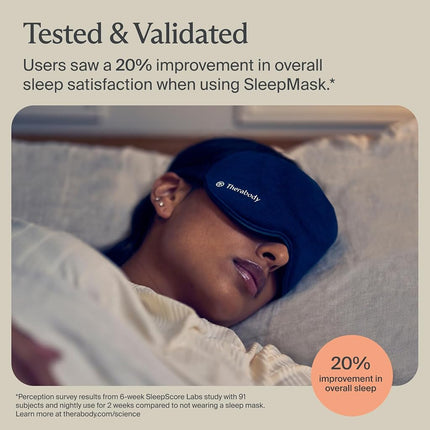Therabody Sleep Mask Ultra-Comfortable, 100% Blackout Sleep Eye Mask