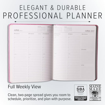 Gallery Leather Professional Planner 2026-2027 Acadia Plum