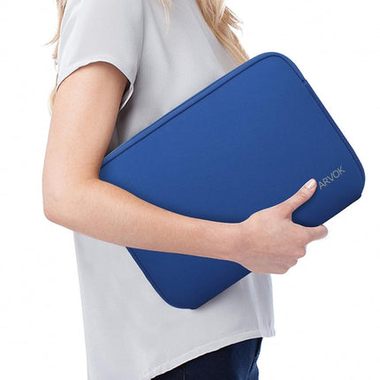 Arvok 13 13.3 14 Inch Water-resistant Neoprene Laptop Sleeve Case Bag/Notebook Computer Case/ Briefcase Carrying Bag/ Skin Cover For Acer/ Asus/ Dell/ Fujitsu/ Lenovo/ HP/ Samsung/ Sony/ Toshiba(13.3 inch, Dark blue)