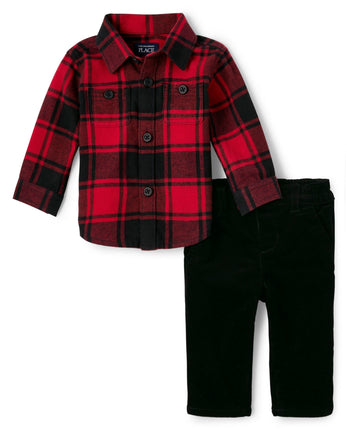 The Children's Place baby-boys Long Sleeve Button 