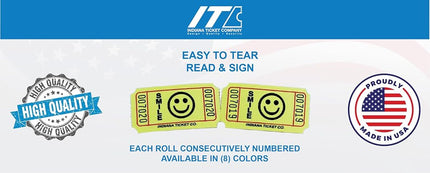 Century Novelty Yellow Smile Ticket Roll