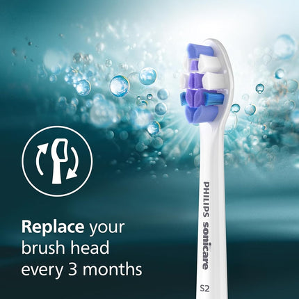 Philips Sonicare S2 Sensitive Brush Heads, 3-Pack, 9 Month Supply, White