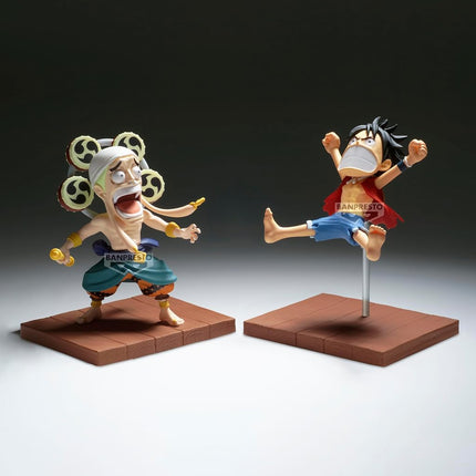 Banpresto Monkey D. Luffy & Enel One Piece - World Collectable Log Stories 8cm Figure