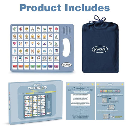 Joyreal AAC Device for Autism, Non Verbal Communication Tools for Speech Therapy & Stroke Rehab. Speech Communication Tablet, Autism Talking Aids with 8 Programmable Buttons & Adjustable Volume