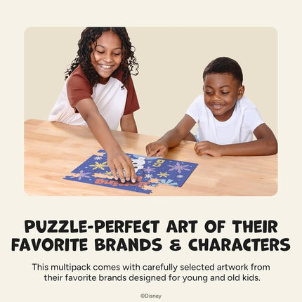 4 in 1 Kids Frozen Multipack Jigsaw Puzzle - Ceaco - Disney - Engaging Puzzles Perfect for Game Nights - Finished Size Varies