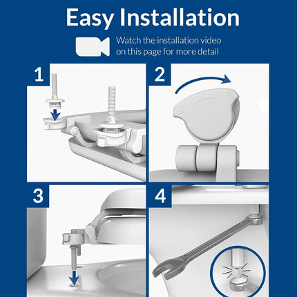 Bemis 1200SLOWT 464 Will, Never Loosen and Easily Remove Slow Sta-Tite Elongated Closed Front Toilet Seat, Dresden Blue