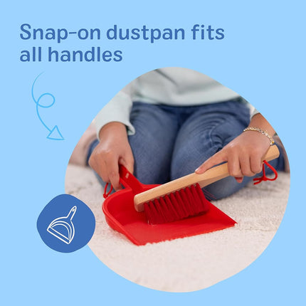 Melissa & Doug Let's Play House! Dust, Sweep & Mop | Wooden Toy | 6 Piece Pretend Play Cleaning Set | 3+ | Gift for Boy or Girl