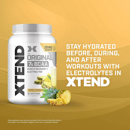 Scivation Xtend BCAA Powder, Branched Chain Amino Acids, BCAAs, Pineapple, 90 Servings