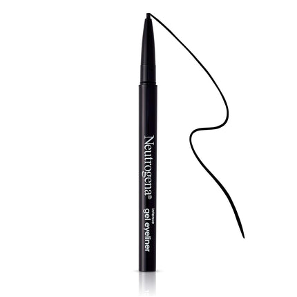 Neutrogena Intense Gel Eyeliner With Antioxidant Vitamin E, Smudge- & Water-resistant Eyeliner Makeup for Precision Application, Jet Black, 0.004 Oz