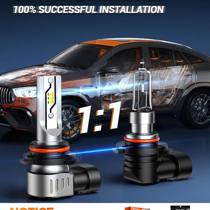 SEALIGHT H10 LED Fog Light Bulbs or DRL, 12000LM 9140 9145 Fog Lights LED Bulbs 600% Brightness Upgrade, 1:1 Size 100% Successful Installation for Trucks Cars, Pack of 2,Turn Signal & Fog Light Combos