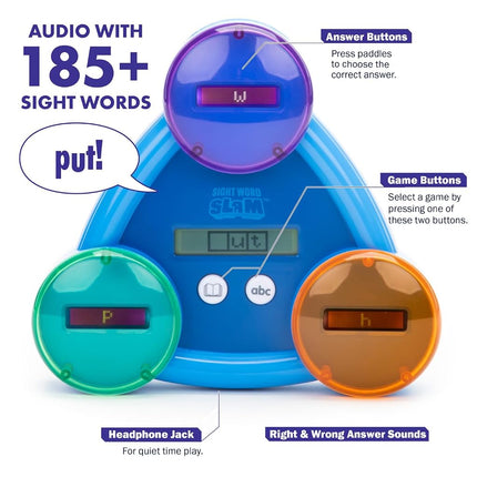 Learning Resources Sight Word Slam, Sight Word Games, Ages 5+, Learn Over 185 English Sight Words, 2 Modes, Electronic Educational Word Game for 1 Player, Phonics Games