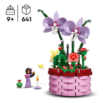 LEGO | Disney Encanto Isabela’s Flowerpot, Buildable Orchid Flower Toy for 9 Plus Year Old Kids, Girls & Boys, with Film Character Mini-Doll Figure, and Cactus, Fun Birthday Gift 43237