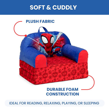 Delta Children Cozee Buddy Flip-Out Kids Chair, Spidey and His Amazing Friends