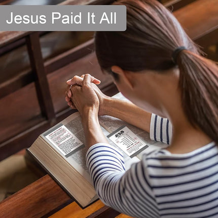 Noveread 200 Pcs Gospel Tract Card Plan of Salvation Cards Pocket Holy Postcards Prayer Postcards Christian Inspirational Bible Verses Bookmark for Christian Gifts Women Men Teens Ministering Tool